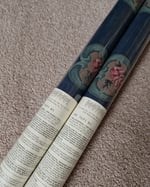 1990s Vintage Ronald Redding Wallpaper Rolls - Romantic Heart Gothic Roses Dark - (Sets of 2 Rolls) thumbnail 13