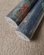 1990s Vintage Ronald Redding Wallpaper Rolls - Romantic Heart Gothic Roses Dark - (Sets of 2 Rolls) thumbnail 11