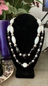 Black & White Disco Ball Necklace