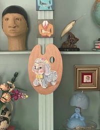 Image 2 of Little Lamb Chop-  origninal oil on artist palette
