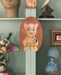 Image 2 of Lamb Lamp- original oil on artist palette