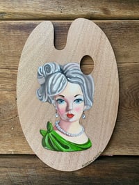 Image 1 of Vinatge Head Vase- original oil on artist palette