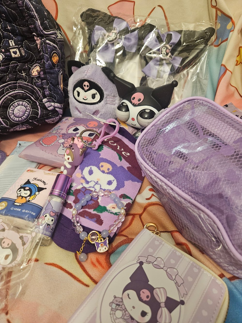 Image of Kuromi Quilted VW Bus Totebag Bundle 