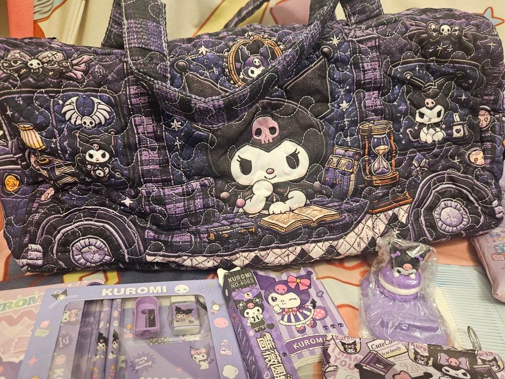 Image of Kuromi Quilted VW Bus Totebag Bundle 