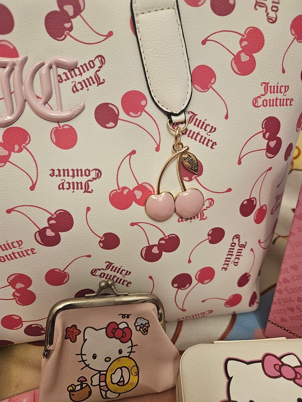 Image of Juicy Couture Cherry Tote Meets Hello Kitty Bundle 