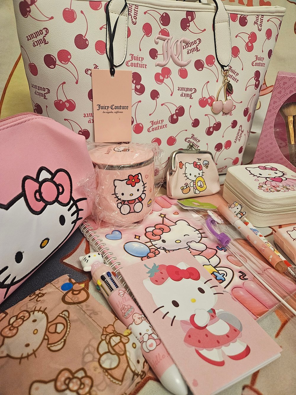 Image of Juicy Couture Cherry Tote Meets Hello Kitty Bundle 