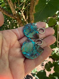 Image 21 of Crysocolla Sterling Silver earrings n4