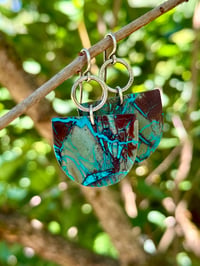 Image 1 of Crysocolla Sterling Silver earrings n4