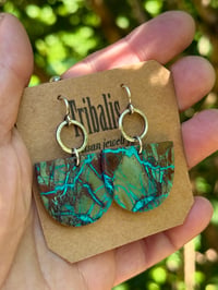 Image 24 of Crysocolla Sterling Silver earrings n4
