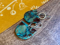 Image 8 of Crysocolla Sterling Silver earrings n4