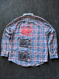 Image 1 of Flannel #69 LARGE REJECT THE MACHINE 