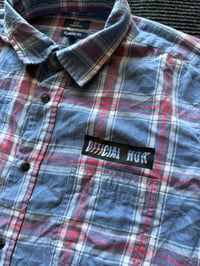 Image 3 of Flannel #69 LARGE REJECT THE MACHINE 