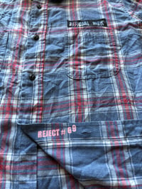 Image 4 of Flannel #69 LARGE REJECT THE MACHINE 