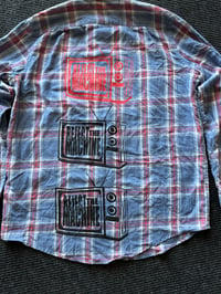 Image 5 of Flannel #69 LARGE REJECT THE MACHINE 
