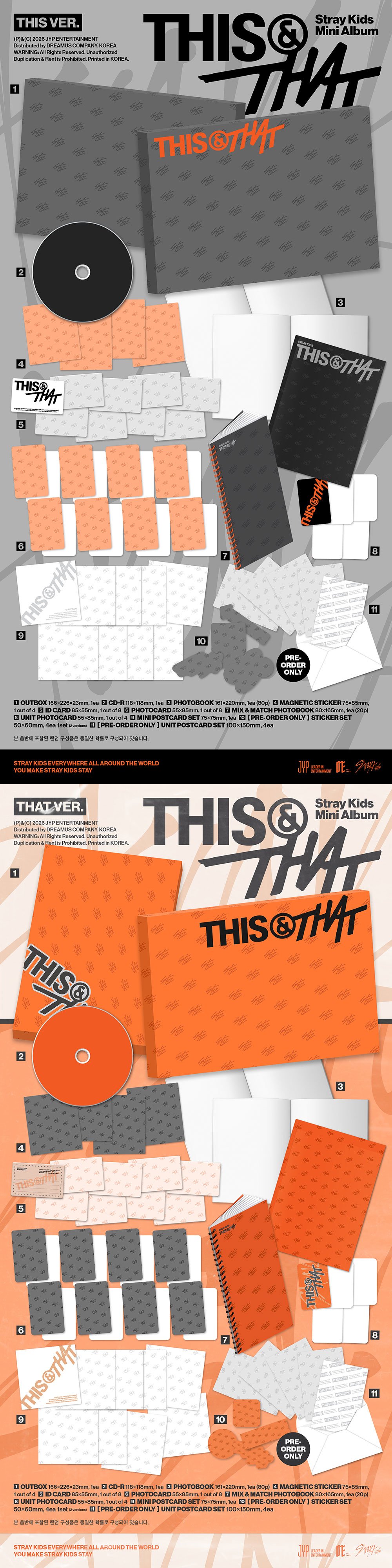Image of [PRE-ORDER] Stray Kids ‘THIS & THAT’ (This/That Ver. - Standard Edition) + Aladin POBs