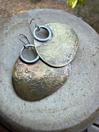 Image 11 of Aja earrings - Peaces of Luanda series - brass and sterling 