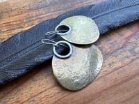 Image 12 of Aja earrings - Peaces of Luanda series - brass and sterling 