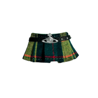 CANDY NANA PLAID GREEN SKIRT