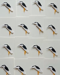 Image 5 of BLACK-CROWNED NIGHT HERON ORIGAMI CARD (Fundraiser for NYC Bird Alliance)