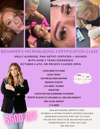 Beginner’s Microblading Certification Deposit Only
