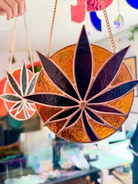Image 2 of Cannabis Leaf (Circle) – Purple + orange