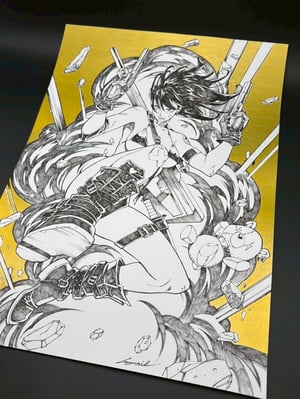 Image of Original Art Published Cover: Gun Honey #1 MegaCon Godtail Pink Heat Virgin Variant // Godtail