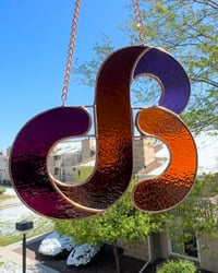 Image 2 of Daily Bread Stained Glass Suncatcher Mobile – Purple + Orange