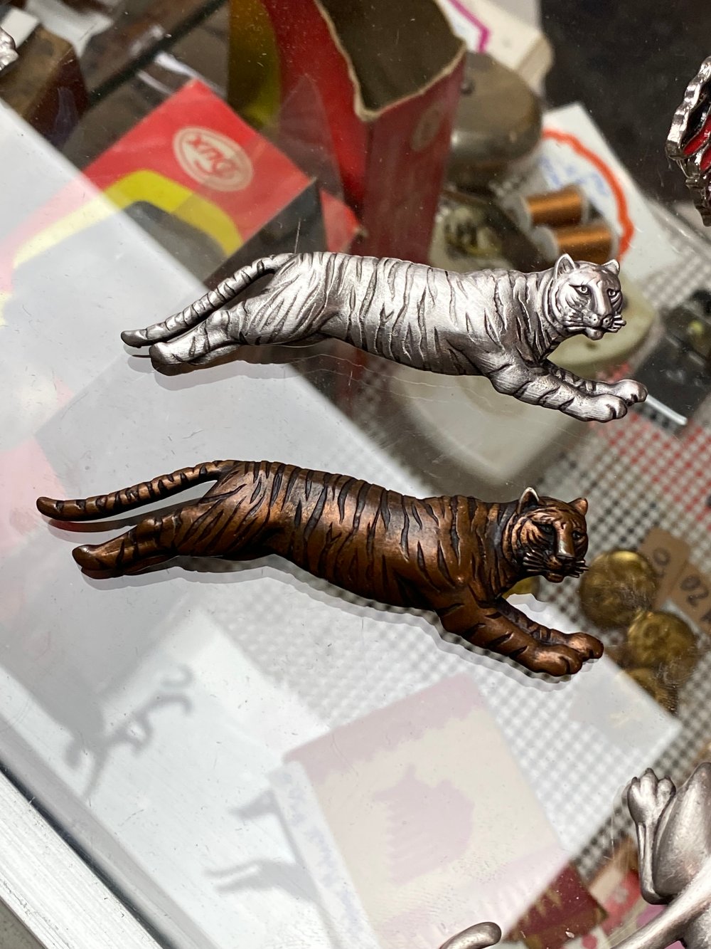 Image of Vintage JJ pewter pins 