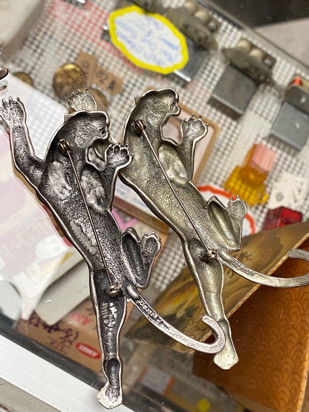 Image of Vintage JJ pewter pins 