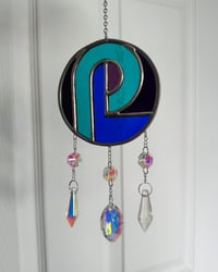 Image 3 of Pretty Lights Swircle Stained Glass Suncatcher Mobile