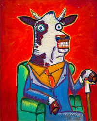 Image 1 of Green Chair Cow