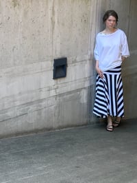 Image 4 of Cora Asymmetrical lace Midi Skirt – stripes 