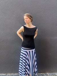 Image 7 of Merino Wool Boat Neck Top with Pearl Buttons – Handmade in Berlin