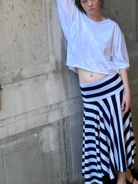 Image 2 of White cotton off shoulder top with pearls buttons 