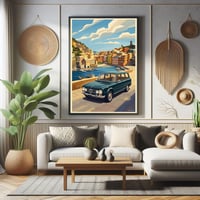Image 5 of Alfa Romeo Giulia Familiare "Italy – Vintage Travel Poster” 
