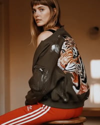 Image 1 of TiGer Head IBIZA CREW ¥ BOMBER JACKET ¥ UNISEX ¥ UPCYCLED ¥ IBIZA