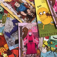 Image 1 of Stickers of my Adventure Time tarot card designs