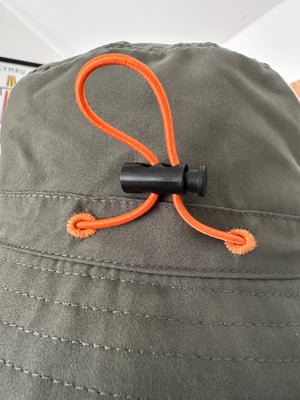 Image of SO58  Olive Green and Orange Bucket Hat