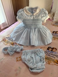 Image 1 of ICE BLUE STRIPE DRESS