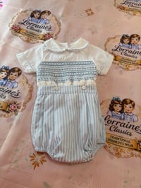 Image 1 of ICE BLUE STRIPE ROMPER 
