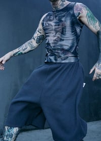 Image 2 of Grey Waffle wide shorts 