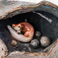 Image 3 of A Fox's Den Ceramic Triangular Sculpture