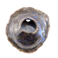 Image 3 of Blue and Earth-Toned Ceramic Wall Hanging Air Plant Holder
