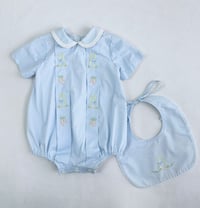 Image 1 of Rabbit romper,Bib 
