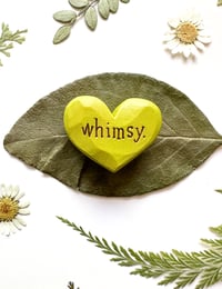 Image 3 of Whimsy - Mini Wood Burned Heart