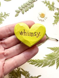 Image 1 of Whimsy - Mini Wood Burned Heart