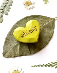 Image 2 of Whimsy - Mini Wood Burned Heart
