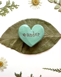 Image 3 of Wander - Mini Wood Burned Heart