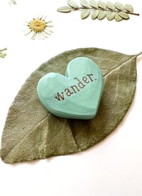 Image 2 of Wander - Mini Wood Burned Heart