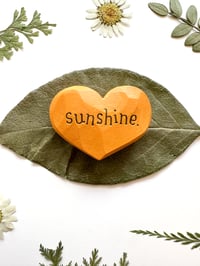 Image 3 of Sunshine - Mini Wood Burned Heart